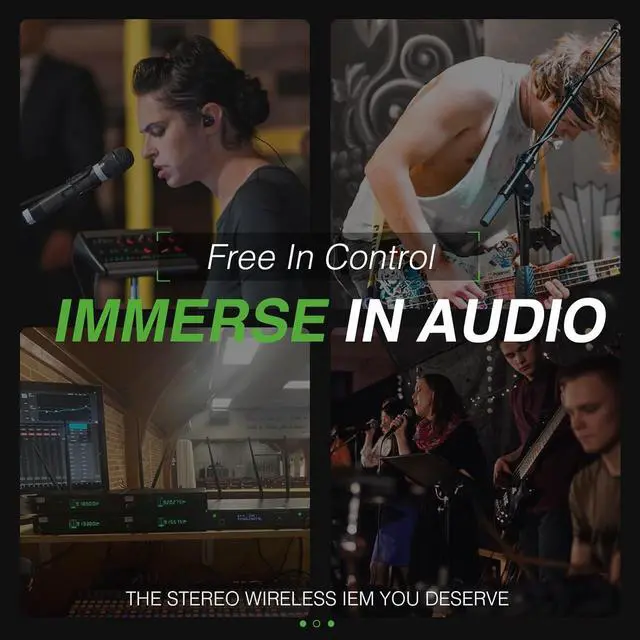 Alt view image 5 of 6 - Wireless in-Ear Monitor System, Stereo IEM System with Rack Mount Kit, 89 Frequencies, 900MHz UHF Band, 164ft Range, Suitable for Stage & Studio (4 Bodypacks with Transmitter)