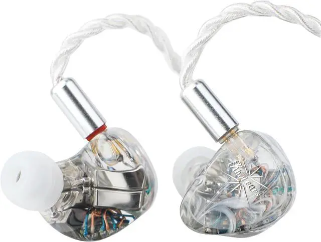 Main image of Kiwi Ears Orchestra Lite Performance Custom 8BA in-Ear Monitor IEM with Detachable 4-core 7N Oxygen-Free Copper OFC Cable, Handcrafts Faceplate for Audiophile Studio Musician (Clear)