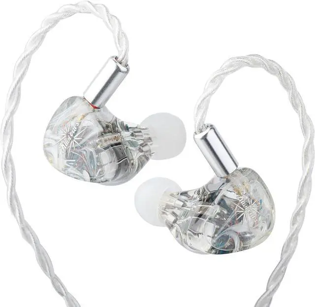Alt view image 2 of 7 - Kiwi Ears Orchestra Lite Performance Custom 8BA in-Ear Monitor IEM with Detachable 4-core 7N Oxygen-Free Copper OFC Cable, Handcrafts Faceplate for Audiophile Studio Musician (Clear)