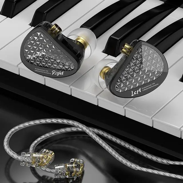 Alt view image 2 of 7 - KZ AS16 PRO in Ear Monitor Headphones 16BA Balanced Armature Drivers HiFi IEM Earphones High Clarity Gaming Earbuds for Musicians Singers Audiophile Dj Drummers