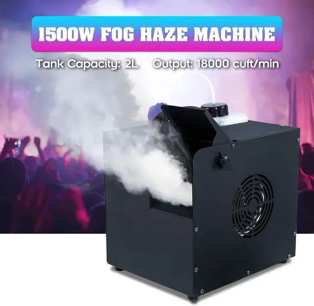 Alt view image 2 of 7 - Haze Machine 1500W Fog Machine 18000CFM with Timer Continuous Spray Smoke Machine Stage Effect DMX Hazer, w/Remote Control for Halloween Party Wedding Disco Performance
