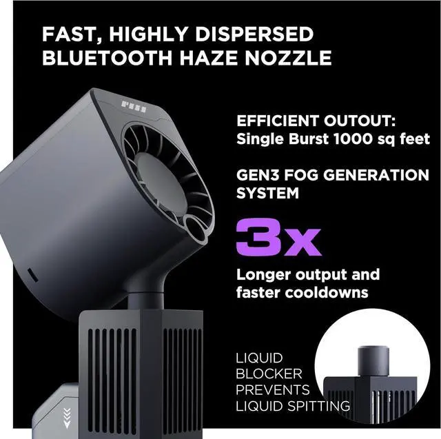 Alt view image 2 of 5 - SmokeNINJA PRO HAZER KIT - Portable Fog Machine with Bluetooth, 3rd Gen Haze Nozzle for Cinematic & Studio Use - Perfect for Cinematography, Photography, and Events (PRO HAZER KIT)