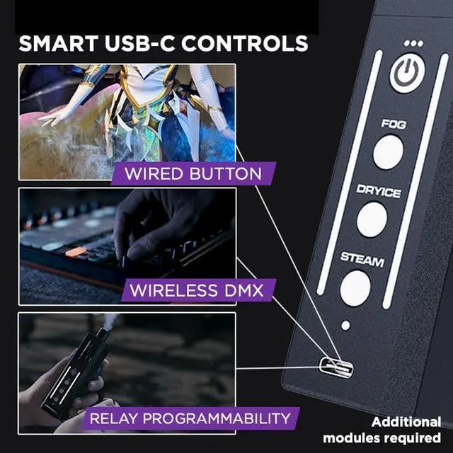 Alt view image 3 of 5 - SmokeNINJA PRO HAZER KIT - Portable Fog Machine with Bluetooth, 3rd Gen Haze Nozzle for Cinematic & Studio Use - Perfect for Cinematography, Photography, and Events (PRO HAZER KIT)