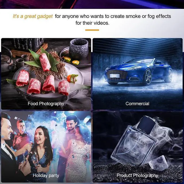 Alt view image 6 of 7 - Portable Fog Machine, Smoke GO Handheld Fog Machine for Photography with Remote Control,22ML Upgraded Oil Tank Mini Fog Machine for Indoor & Outdoor Halloween,Parties,Weddings Events