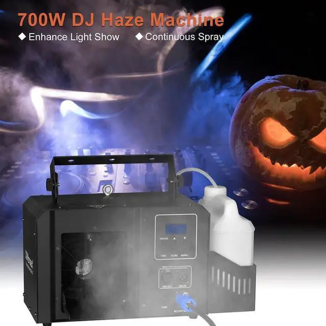 Alt view image 2 of 7 - Haze Machine, 700W Continuous Output Fog Machine with Wireless Remote and DMX, Enhances Light Shows  Perfect for Stage, Parties, DJ, Halloween, and Clubs