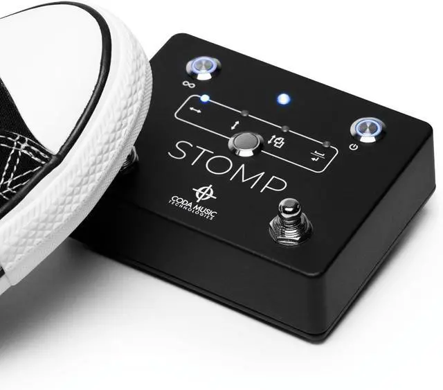 Main image of STOMP Bluetooth Page Turner for Ipad & Tablets, Hands-Free Wireless Page Turner, Bluetooth Page Turner Pedal Compatible with IOS, Kindle Fire, iPhone, iPad, Mac and Android (Black)