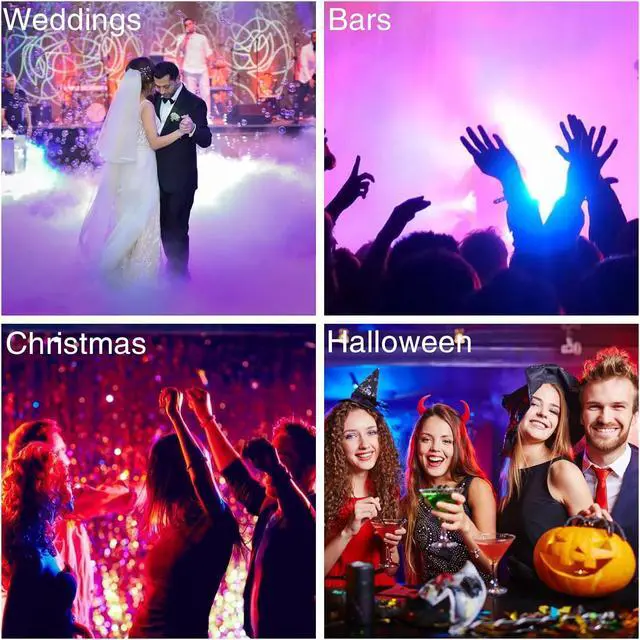 Alt view image 5 of 7 - 36 LED Stage Lights, Par Light with Remote & DMX Controlled Sound Activated Uplights for Events Wedding Birthday Christmas Music Show Dance Party DJ Lighting, 4 Pack