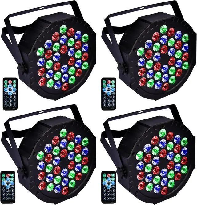 Main image of Stage Lights Dj Lights for Parties Led Stage Lights Sound Activated Portable Party Lights Par Lights 36 Led RGB Remote Control Disco Lights Uplights for Indoor Events Bar Birthday Wedding Outdoor