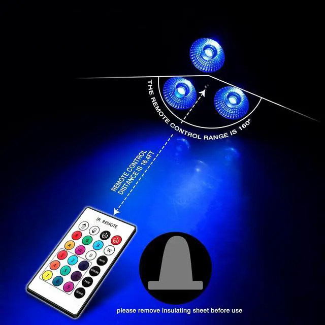 Alt view image 5 of 7 - Battery Powered Stage Par Lights -  Rechargeable Par Lights 2 Pack with 4IN1 RGBW Full Color LED Remote DMX Control Wireless Uplights for Event DJ Live Show Wedding Party Church Stage Lighting