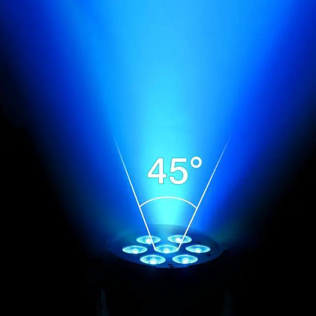 Alt view image 3 of 7 - LED Par Stage Light - RGBWA 70W 7LED Stage Par Light Sound Activated Auto Play by Remote & DMX Control Uplighting for Events Birthday Wedding Party Church Music Live Show Concert DJ Lighting