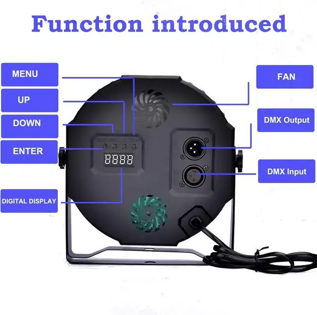 Alt view image 3 of 7 - Stage Lights DJ Lights 36LED Par Lights - 4 Pack RGB Party Lights Uplights with Sound Activated Remote Control Stage Lighting for Disco Wedding Club Ba Christmas Party Lighting Outdoor