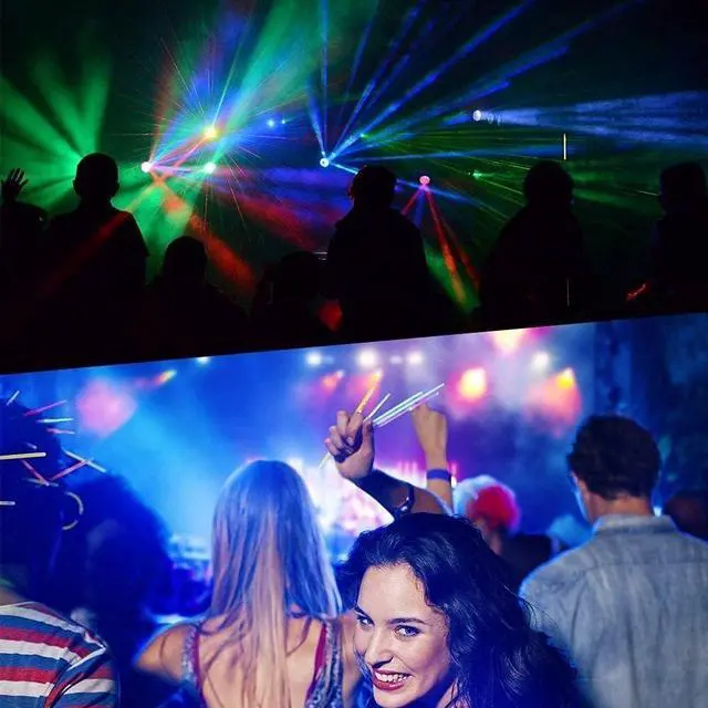 Alt view image 7 of 7 - 36 LED Stage Lights RGB DJ LED Par Light Remote & DMX Controlled Sound Activated Auto Play Uplighting for Wedding Birthday Christmas Holiday Music Show Dance Party Stage Lighting-4 Pack