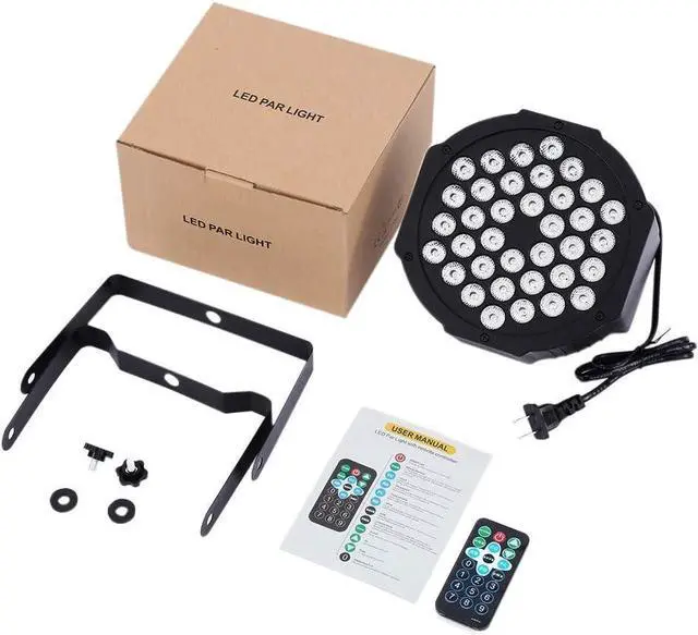 Alt view image 6 of 7 - 36 LED Stage Lights RGB DJ LED Par Light Remote & DMX Controlled Sound Activated Auto Play Uplighting for Wedding Birthday Christmas Holiday Music Show Dance Party Stage Lighting-4 Pack