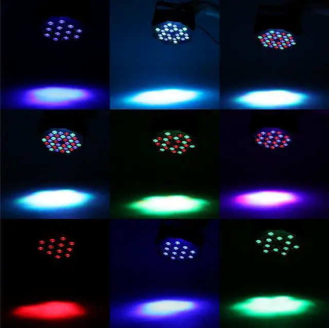 Alt view image 2 of 6 - LED Up Lighting 36x1W RGB Stage Light, Sound Activated DMX Lighting Dj Par Can Lights with for Birthday Party Wedding Bar Club Home Christmas Halloween Festival (4Pack)