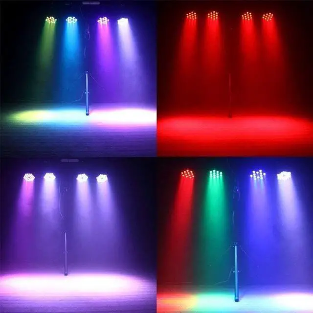 Alt view image 3 of 6 - LED Up Lighting 36x1W RGB Stage Light, Sound Activated DMX Lighting Dj Par Can Lights with for Birthday Party Wedding Bar Club Home Christmas Halloween Festival (4Pack)