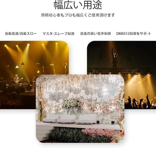 Alt view image 3 of 7 - Stage Spotlights, 100W LED DMX Lights, Warm & Cold White Spot Lights COB Stage Lighting, Strobe Lighting for Church, Parties, Wedding, Theatre, Live Events, Stage etc.(1 Pack)