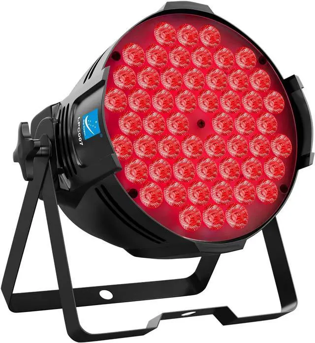 Main image of DJ Stage Lights Sound Activated DMX Multi-Color 54x3W RGB LED Par Lights for Concert, Parties, Band, Events, Wedding, Club, Church Stage Lighting (1 Pack)