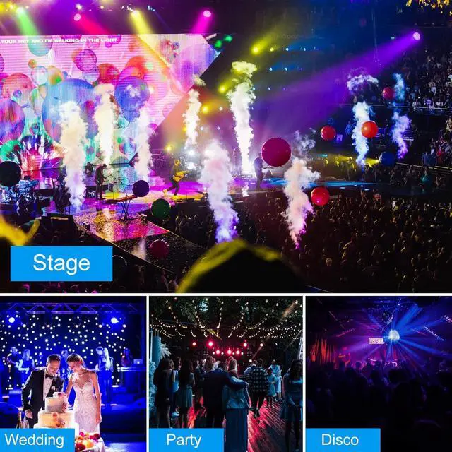 Alt view image 5 of 7 - Stage Par Lights 54 LED*4W DJ Light DMX & RDM Sound Activated Party Lights RGB Wash Light Disco Spotlight for Events, Church, Wedding, Theatre, Club, Gigs