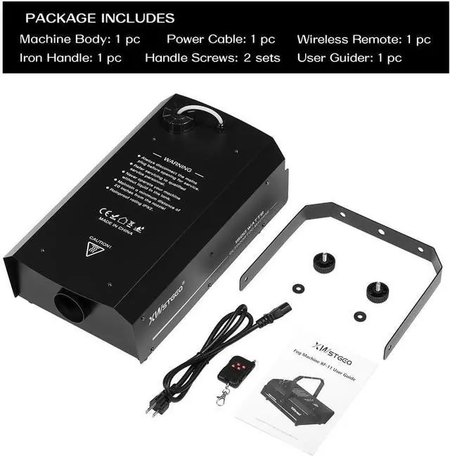 Alt view image 7 of 7 - Smoke Machine 1500W with DMX, Wireless Remote, and Timer  Professional Outdoor Waterproof Fog Machine for Stage DJs, Halloween, Parties, Concerts, and Events