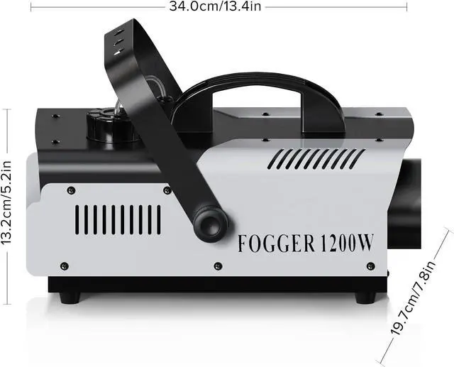 Alt view image 7 of 7 - 1200W RGB Fog Machine, 6 Colorful LED Lights for Smoke Machine Indoor/Outdoor Use, Perfect for Parties, Weddings, and Stage Effects 2PC