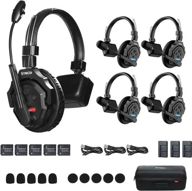 Main image of XTalk X5 Wireless Intercom Headset 2.4GHz Full Duplex Random Master Device Design for Team Communication,Movie Shoot,Live Show Stage Performance (5PCS)