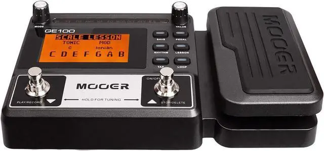 Alt view image 7 of 7 - GE100 Multi-Effects Guitar Pedal with 80 Presets, 66 Effects, Loop and Expression Volume Pedal, Tap Tempo, Headphone Out