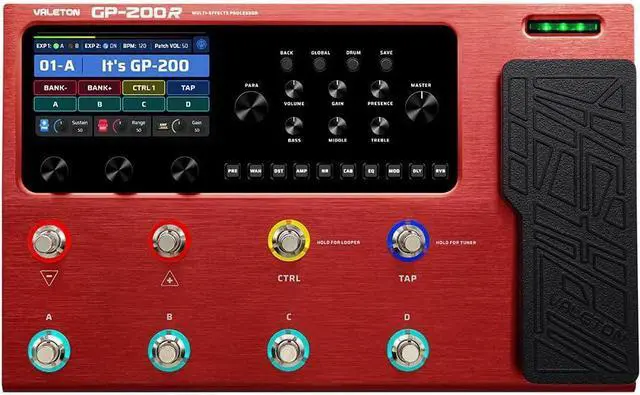 Main image of GP-200R Multi Effects Processor Multi-Effects Guitar Bass Pedal with Expression Pedal FX Loop MIDI I/O Amp Modeling IR Cabinets OTG USB Audio Interface