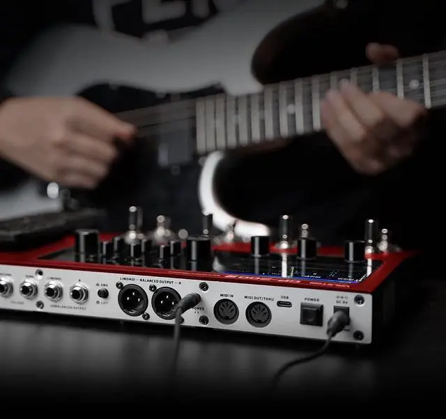 Alt view image 7 of 7 - GP-200R Multi Effects Processor Multi-Effects Guitar Bass Pedal with Expression Pedal FX Loop MIDI I/O Amp Modeling IR Cabinets OTG USB Audio Interface