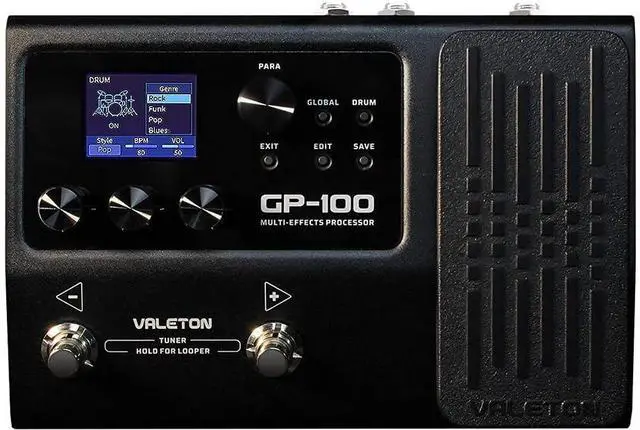 Main image of GP-100 Guitar Bass Amp Modeling IR Cabinets Simulation Multi Language Multi-Effects with Expression Pedal Stereo OTG USB Audio Interface (BLACK)