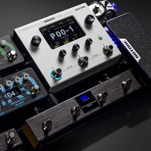 Alt view image 7 of 7 - Guitar Multi Effects Processor Multi Effects Pedal Touch Screen Guitar Bass Amp Modeling IR Cabinets Simulation Multi FX Processor (Include 10 PCS Additional Footswitch Toppers)
