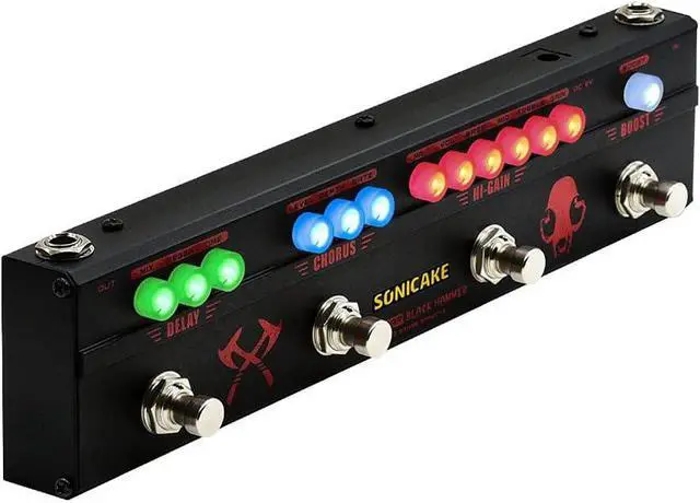 Main image of Guitar Multi Effect Pedal Heavy Metal HiGain Distortion Boost Chorus Delay Guitar Pedal Black Hammer With Adapter