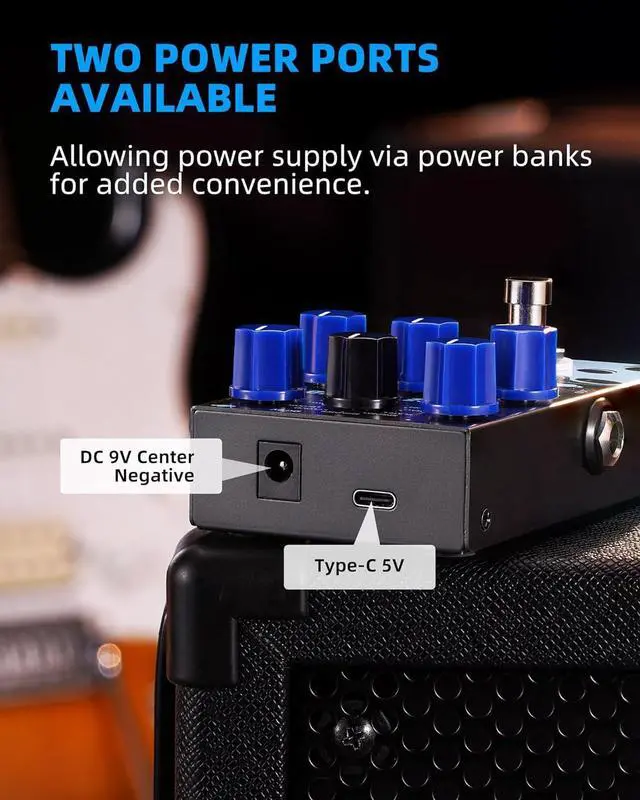 Alt view image 4 of 7 - Reverb Digital Guitar Effect Pedal, Reverb Innovation Unique Sound 9 Effects Universe Pedals with Bypass Pure Digital for Electric Guitar (EP-03)