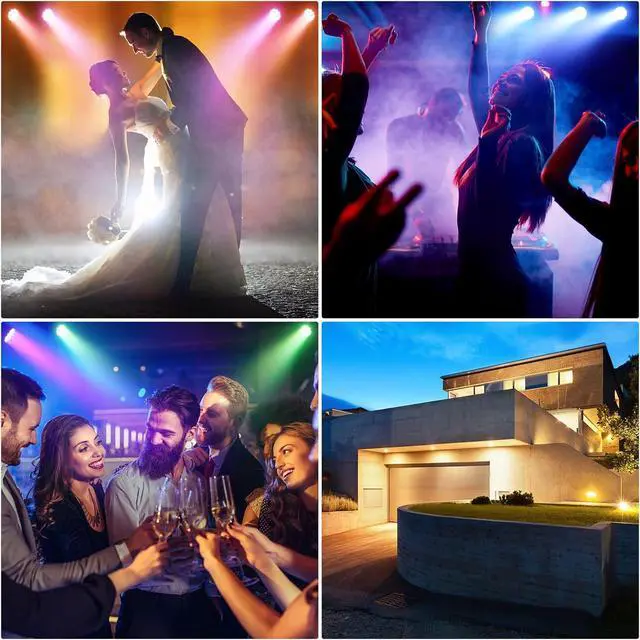 Alt view image 7 of 7 - Rechargeable Mini Par Lights, Wireless 12 RGB Battery Powered Stage Lights, Sound Activated Remote Control Par Can Uplights for Indoor Outdoor Events Wedding Party Church Club Stage Lighting (4 Pack)
