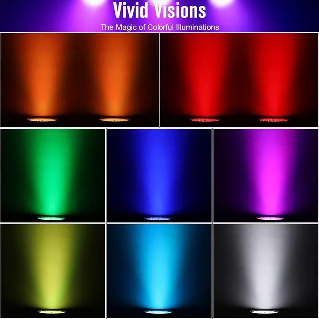 Alt view image 7 of 7 - 54 * 4W High CRI Par Light, CRI/RA>90 RGBW 4 in 1 Ultra-Bright LED Stage Light,Up to 5500 Lm Party Lighting, Party Disco DJ Lights for Photography Video Wedding Show, 1 Pack