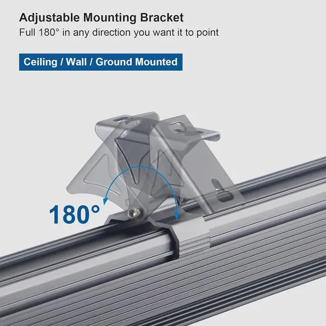 Alt view image 5 of 7 - Wall Washer Light with RF Remote Controller, 144W 40'' Linear RGBW 5000K Daylight LED Flood Light, IP65 Weatherproof Color Changing LED Spot Light for Indoor Outdoor Lighting Projects