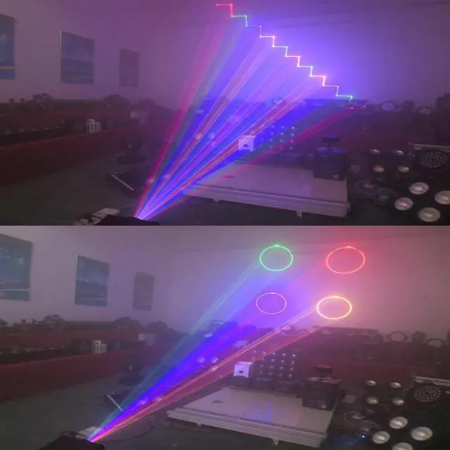 Alt view image 6 of 6 - 1W RGB Full Color Animation Beam Stage Light DJ Disco Effect Lights for Party Wedding Event Lighting Show