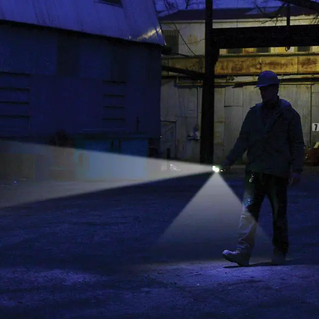 Alt view image 6 of 7 - Razor FSL Dual Light Magnetic LED Flashlight  14,000 Candela, 10-Hour Runtime, USA-Made, Includes 3AA Batteries for Convenience