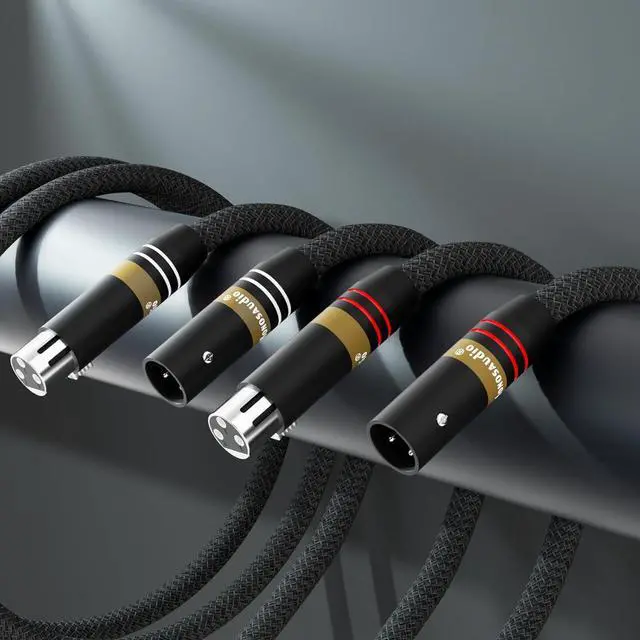 Alt view image 3 of 7 - 17AWG Audiophile XLR Cable XLR Balanced Audio Cable OFC Copper Silver Plated XLR Interconnect 2XLR Male to 2XLR Female Signal Cord for Microphone, Studio Recording, Stage, DJ(2M/6.6Ft)