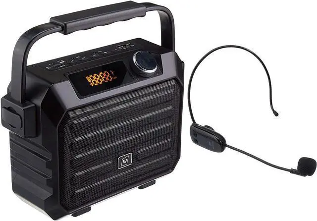 Main image of Voice Amplifier for Teachers - Wireless Microphone Headset & Speaker 30W Bluetooth 5.0 Portable Pa System with Echo,FM,Megaphone Speaker Supports USB/TF Card/Aux for Classroom,Speaking,Singing