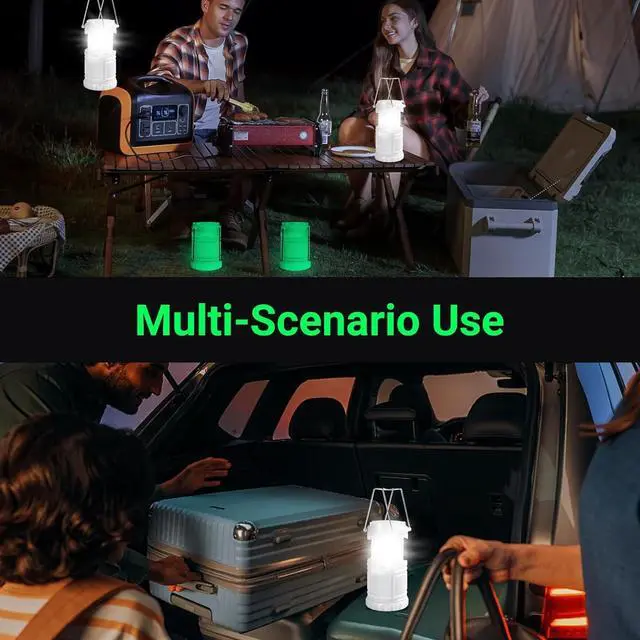 Alt view image 4 of 7 - LED 20 Pack Glow-in-The-Dark Camping Lanterns Battery Powered (Includes 60 AA Alkaline Batteries) 350 Lumens IPX4 Water Resistant Lanterns for Power Outages Emergency Hurricane Storms