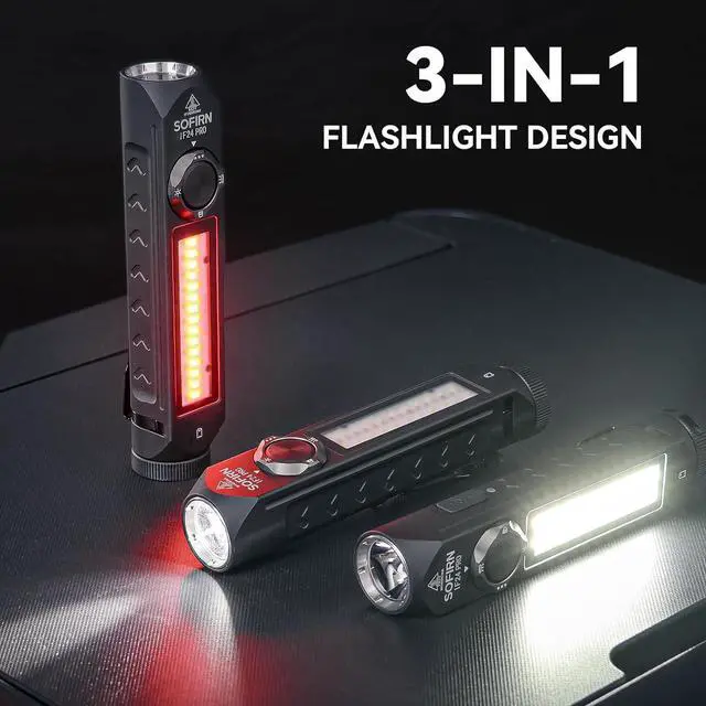 Alt view image 3 of 7 - Sofirn IF24 Pro Super Bright Flashlight for Emergencies, 1800LM LED Flashlights for Camping, Rechargeable Flashlights High Lumens,Waterproof Flash Light Battery Powered, Magnetic Red Light Flashlight