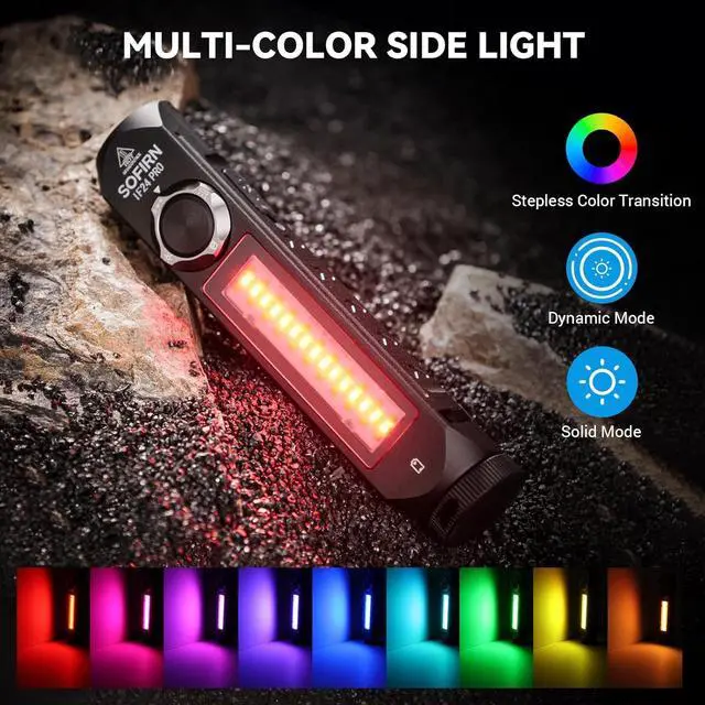 Alt view image 4 of 7 - Sofirn IF24 Pro Super Bright Flashlight for Emergencies, 1800LM LED Flashlights for Camping, Rechargeable Flashlights High Lumens,Waterproof Flash Light Battery Powered, Magnetic Red Light Flashlight