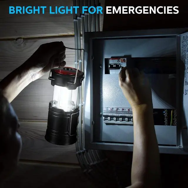 Alt view image 6 of 7 - 8Pack Camping Lights and Lanterns Battery Powered Lanterns for Power Outages Lantern Flashlight Red Light and Magnet Base Collapsible Portable Waterproof Emergency Light for Hurricanes Outdoor Hiking