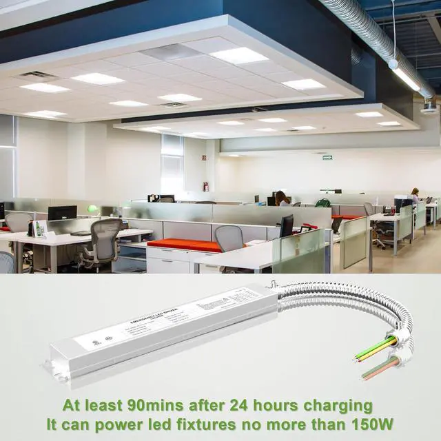 Alt view image 2 of 7 - LED Emergency Backup Driver 20W, 120V-347VAC, Rechargeable UL Approved Backup Battery, Over 90mins Emergency Time, for LED troffer, Panel and Tubes White