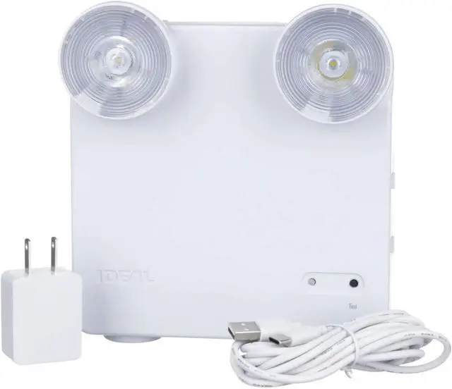 Main image of Rechargeable LED Power Failure Light, Adjustable Heads, up to 48 Hours, 80-140 Lumens, Emergency Light for Home, Prepared for Power Outages, White