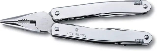 Alt view image 2 of 7 - Swiss Tool Spirit X Swiss Army Knife, 24 Function Swiss Made Multi-Tool with Needle-Nose Pliers, Wire Cutters and Large Blade - Silver