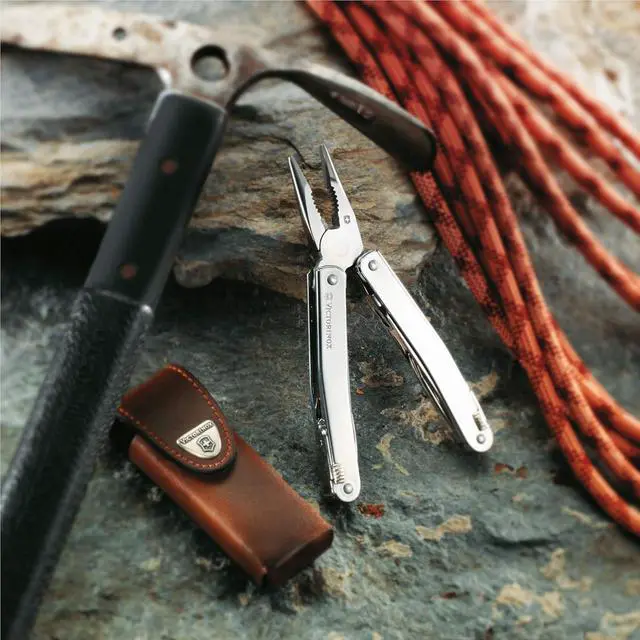 Alt view image 5 of 7 - Swiss Tool Spirit X Swiss Army Knife, 24 Function Swiss Made Multi-Tool with Needle-Nose Pliers, Wire Cutters and Large Blade - Silver