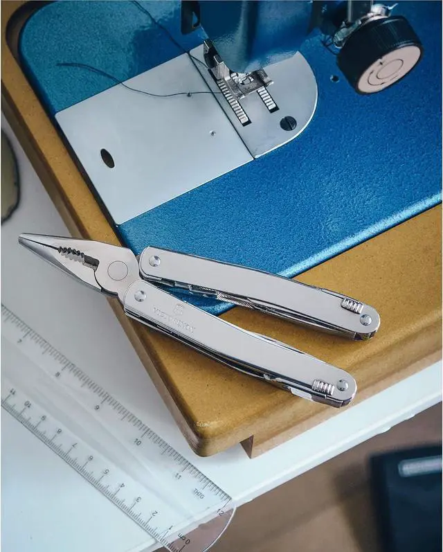 Alt view image 7 of 7 - Swiss Tool Spirit X Swiss Army Knife, 24 Function Swiss Made Multi-Tool with Needle-Nose Pliers, Wire Cutters and Large Blade - Silver