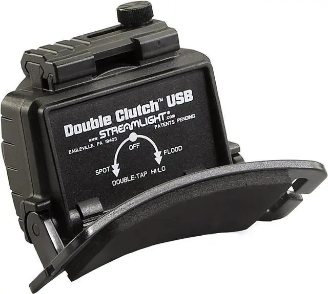 Alt view image 2 of 6 - 61603 Double Clutch USB 125-Lumen Multi-Fuel LED Headlamp with 120V AC Charging System, Elastic Head Strap, Rubber Hard Hat Strap, and USB Cable, Black