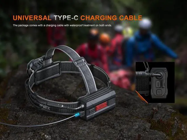 Alt view image 5 of 7 - HP35R 4000 Lumen USB-C Rechargeable Headlamp, with Spotlight, Floodlight and red Light for Search and Rescue, Outdoor use, Emergencies, and More
